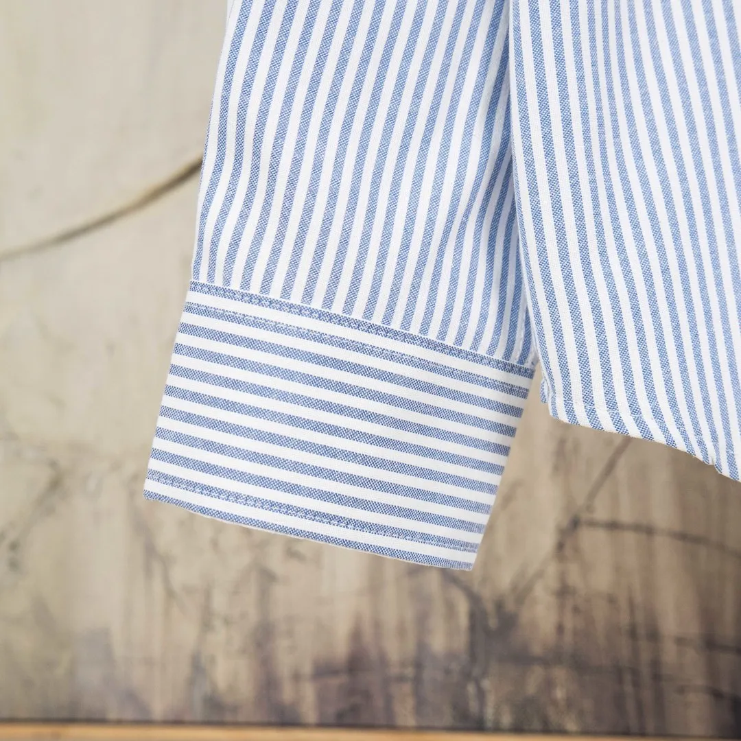 P250 zp version [Exclusive supply] Ralph Lauren/Ralph Lauren classic colorful small label striped casual shirt 1️⃣Made of high-quality classic striped fabric, the upper body is soft and comfortable, extremely delicate, has a solid, smooth and soft hand feel, and the fabric does not wrinkle, and the hand feel is invincible. The details are handled perfectly! 2️⃣Adopting the washing process, the workmanship details are perfectly controlled. They are all hemmed with vest technology, and the insides of the sleeves are also used. Different from the four-needle and five-thread workmanship, the collars are also all designed with interlining, showing high-end fashion and individuality, and the style is fashionable, simple and elegant! 3️⃣It is very youthful and energetic, and can be easily worn by both men and women. It is very in line with the fashion aesthetic concepts of today's young people!  Color: Striped Blue Size: S M L XL Number: SG10488